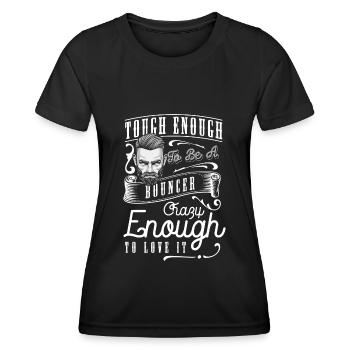 Sicherheitsdienst Beruf Club Eingang - Frauen Funktions-T-Shirt - Schwarz - Vorne - AI Model Female 172 light (172cm)