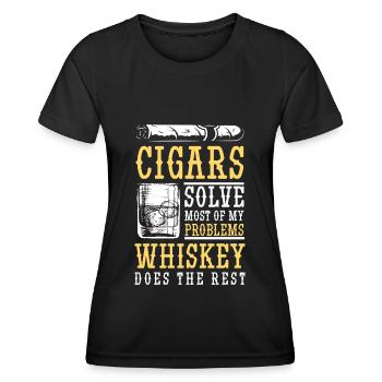 Célébration du Whiskey Waiter Man - T-shirt sport Femme - noir - Devant - AI Model Female 172 light (172cm)