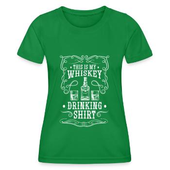 Rum Flasche Mann Rausch - Frauen Funktions-T-Shirt - Kelly Green - Vorne - AI Model Female 172 dark (172cm)