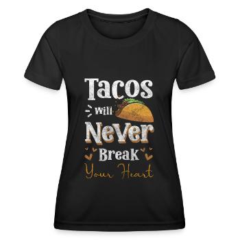 Célébrations espagnoles de tacos - T-shirt sport Femme - noir - Devant - AI Model Female 172 light (172cm)
