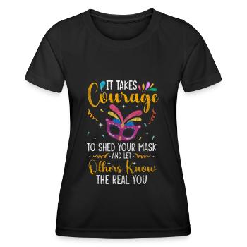 Protection balle masquée - T-shirt sport Femme - noir - Devant - AI Model Female 172 light (172cm)