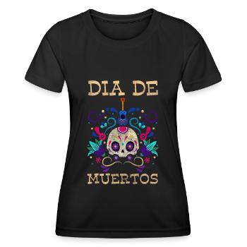 Dia de Muertos Festival of the Dead Honor Commemoration - Women's Functional T-Shirt - black - Front - AI Model Female 172 light (172cm)