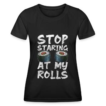 Japanese Cute Soy Food Culture - Women's Functional T-Shirt - black - Front - AI Model Female 172 light (172cm)