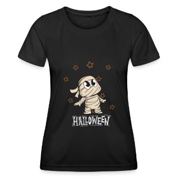 Halloween Mumie - Frauen Funktions-T-Shirt - Schwarz - Vorne - AI Model Female 172 light (172cm)