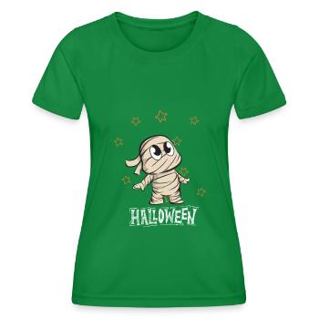 Halloween Mumie - Frauen Funktions-T-Shirt - Kelly Green - Vorne - AI Model Female 172 dark (172cm)