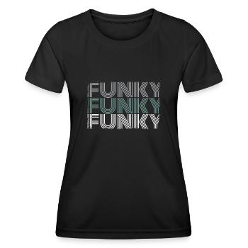 Funky Vintage - T-shirt sport Femme - noir - Devant - AI Model Female 172 light (172cm)
