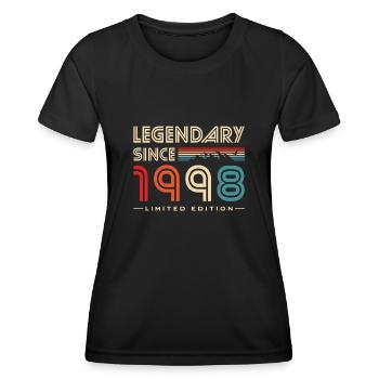 Geboren 1998 Jahrgang Berge Vintage Geburtstag - Frauen Funktions-T-Shirt - Schwarz - Vorne - AI Model Female 172 light (172cm)