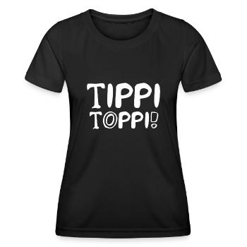 Tippi Toppi | Perfekt | vorbildlich | Lustig - Frauen Funktions-T-Shirt - Schwarz - Vorne - AI Model Female 172 light (172cm)