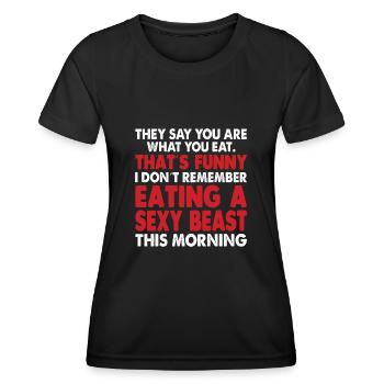 Lustiger Spruch, selbstbewusst und selbst ironie - Frauen Funktions-T-Shirt - Schwarz - Vorne - AI Model Female 172 light (172cm)