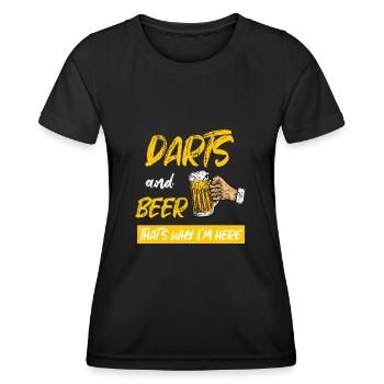darts and beer - T-shirt sport Femme - noir - Devant - AI Model Female 172 light (172cm)