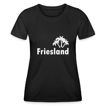 Friesland - Frauen Funktions-T-Shirt - Schwarz - Vorne - AI Model Female 172 light (172cm)