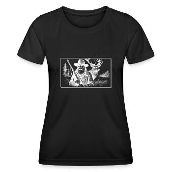 Chasse - T-shirt sport Femme - noir - Devant - AI Model Female 172 light (172cm)