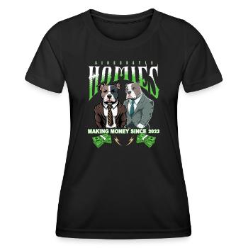 Sidehustle Homies - gagner de l’argent depuis 2023 - T-shirt sport Femme - noir - Devant - AI Model Female 172 light (172cm)