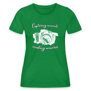 Capturer des moments, créer des souvenirs - T-shirt sport Femme - vert - Devant - AI Model Female 172 dark (172cm)