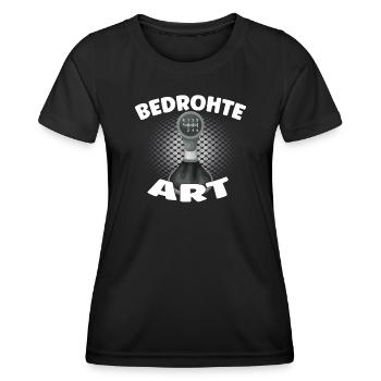 Bedrohte Art - Verbrennungsmotor Auto Design - Frauen Funktions-T-Shirt - Schwarz - Vorne - AI Model Female 172 light (172cm)