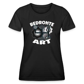 Bedrohte Art - Verbrennungsmotor Auto Design - Frauen Funktions-T-Shirt - Schwarz - Vorne - AI Model Female 172 light (172cm)