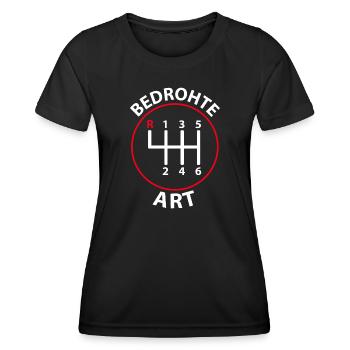 Bedrohte Art - Verbrennungsmotor Auto Design - Frauen Funktions-T-Shirt - Schwarz - Vorne - AI Model Female 172 light (172cm)