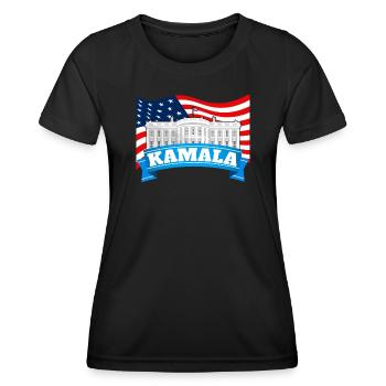 Kamala Harris 2024 For President - Women's Functional T-Shirt - black - Front - AI Model Female 172 light (172cm)