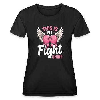 This is my fight Shirt - fight cancer - Frauen Funktions-T-Shirt - Schwarz - Vorne - AI Model Female 172 light (172cm)
