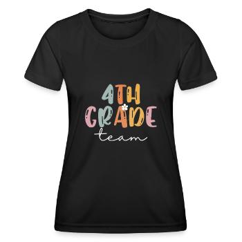 Équipe 4th Grade Squad École élémentaire - T-shirt sport Femme - noir - Devant - AI Model Female 172 light (172cm)