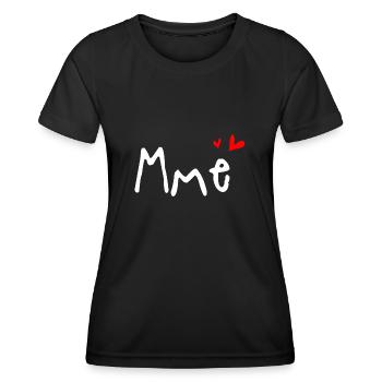 Mme - Mariage - T-shirt sport Femme - noir - Devant - AI Model Female 172 light (172cm)
