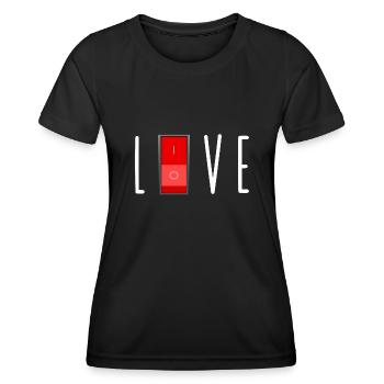 love - T-shirt sport Femme - noir - Devant - AI Model Female 172 light (172cm)