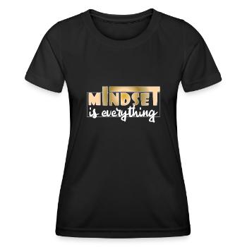Mindset is everything - Frauen Funktions-T-Shirt - Schwarz - Vorne - AI Model Female 172 light (172cm)