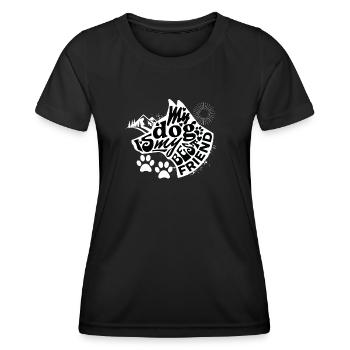 My Dog is my best Friend - Women's Functional T-Shirt - black - Front - AI Model Female 172 light (172cm)