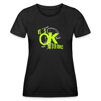 Its OK not to be perfect Graffiti - Women's Functional T-Shirt - black - Front - AI Model Female 172 light (172cm)