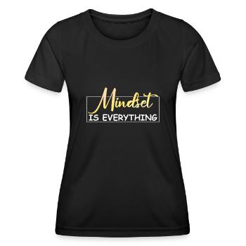 Mindset is everything - Frauen Funktions-T-Shirt - Schwarz - Vorne - AI Model Female 172 light (172cm)