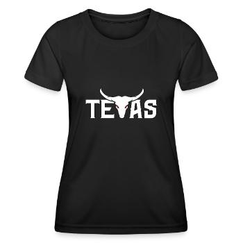 Texas - T-shirt sport Femme - noir - Devant - AI Model Female 172 light (172cm)