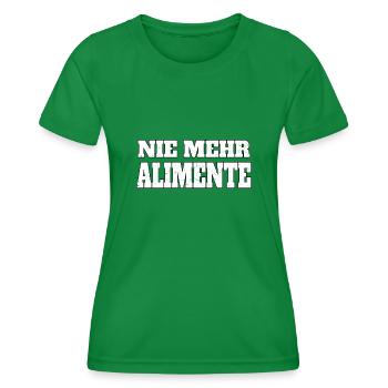 No more alimony - Women's Functional T-Shirt - kelly green - Front - AI Model Female 172 dark (172cm)