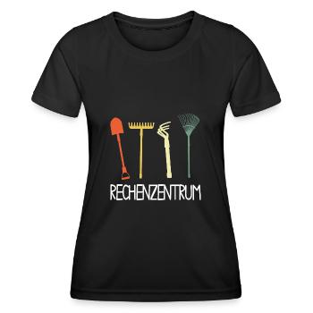 Rechenzentrum Rechner Computer EDV Server lustig - Frauen Funktions-T-Shirt - Schwarz - Vorne - AI Model Female 172 light (172cm)
