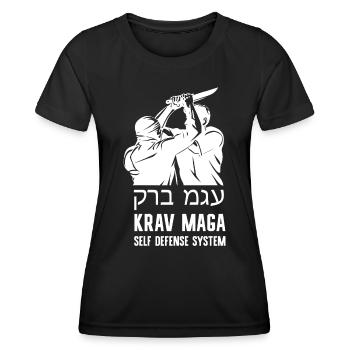 Krav Maga Autodéfense Sport de combat Arts martiaux - T-shirt sport Femme - noir - Devant - AI Model Female 172 light (172cm)