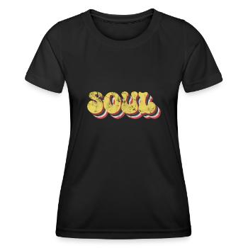 Soul Rétro - T-shirt sport Femme - noir - Devant - AI Model Female 172 light (172cm)