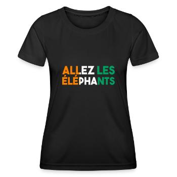 Maillot Foot Côte D'ivoire 2024 Supporter Football - T-shirt sport Femme - noir - Devant - AI Model Female 172 light (172cm)