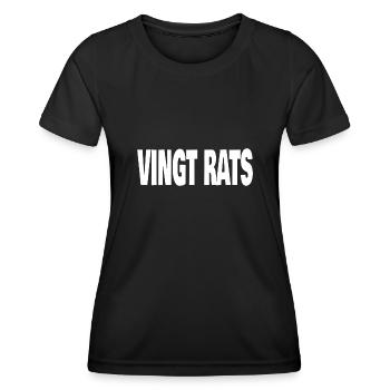 vingt rats - T-shirt sport Femme - noir - Devant - AI Model Female 172 light (172cm)