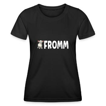 Lammfromm - Vous êtes innocent. TOUJOURS! - T-shirt sport Femme - noir - Devant - AI Model Female 172 light (172cm)