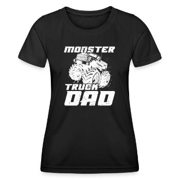 Monster Truck Dad Father's Day Dad Monster Trucks - Women's Functional T-Shirt - black - Front - AI Model Female 172 light (172cm)