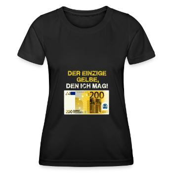 der einzige Gelbe,den ich mag,Geldschein,FDP - Frauen Funktions-T-Shirt - Schwarz - Vorne - AI Model Female 172 light (172cm)