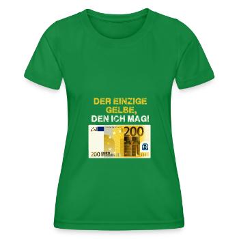der einzige Gelbe,den ich mag,Geldschein,FDP - Frauen Funktions-T-Shirt - Kelly Green - Vorne - AI Model Female 172 dark (172cm)