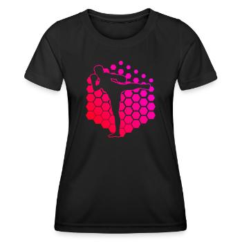 Muay Thai Boxe Thaï Hommes Boxe Thaï Boxeur Thaï - T-shirt sport Femme - noir - Devant - AI Model Female 172 light (172cm)