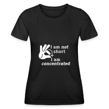 I m not short - Women's Functional T-Shirt - black - Front - AI Model Female 172 light (172cm)