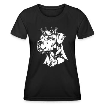 DOGO ARGENTINO Chiens De La Couronne Wilsigns - T-shirt sport Femme - noir - Devant - AI Model Female 172 light (172cm)