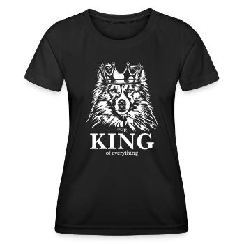 Shetland Sheepdog Sheltie King of everything Dogs - Women's Functional T-Shirt - black - Front - AI Model Female 172 light (172cm)