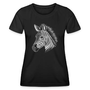 Zèbre - T-shirt sport Femme - noir - Devant - AI Model Female 172 light (172cm)