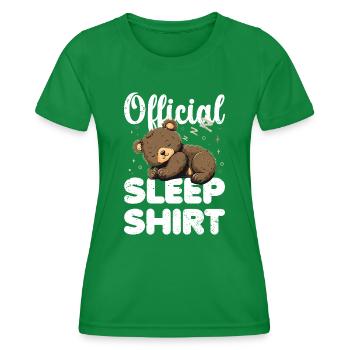 Bär Bären Baby Offizielles Schlafshirt Faul Relax - Frauen Funktions-T-Shirt - Kelly Green - Vorne - AI Model Female 172 dark (172cm)
