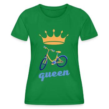 Reine du vélo - T-shirt sport Femme - vert - Devant - AI Model Female 172 dark (172cm)