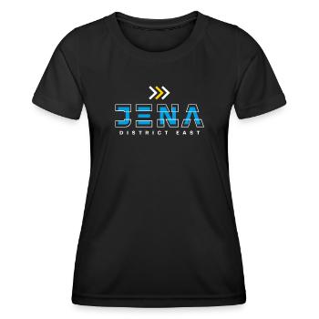 Jena District East - Frauen Funktions-T-Shirt - Schwarz - Vorne - AI Model Female 172 light (172cm)