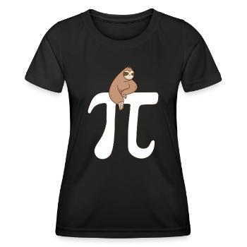 Math Sloth Pi - Women's Functional T-Shirt - black - Front - AI Model Female 172 light (172cm)